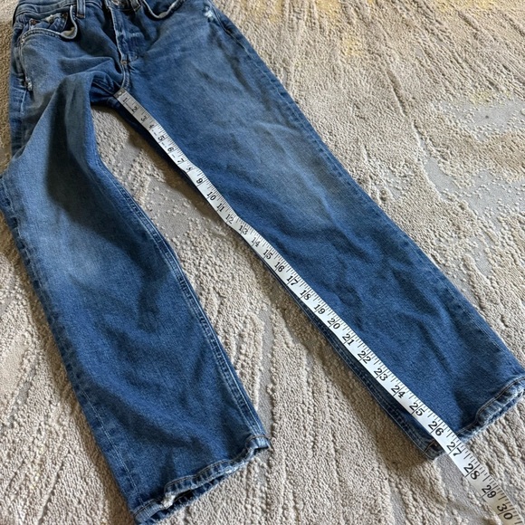 Agolde Kye Mid Rise Straight jeans ankle crop relaxed fit 24 - Picture 5 of 12